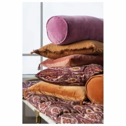 Outlet Madam Stoltz Traversin en velours | Lilas tLilas