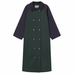 Online The Tiny Big Sister Trench Color Block | Vert kaki