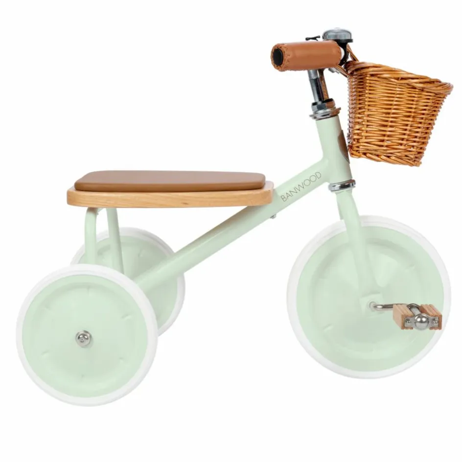 Best Banwood Tricycle en métal et bois | Vert Menthe