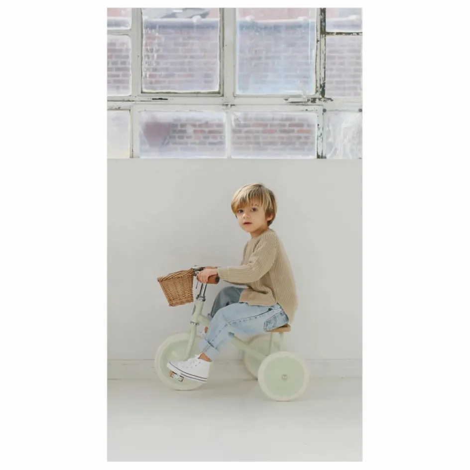 Best Banwood Tricycle en métal et bois | Vert Menthe