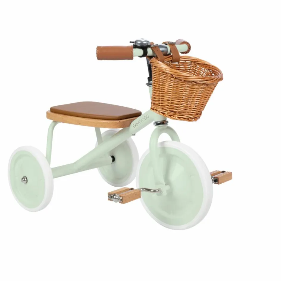 Best Banwood Tricycle en métal et bois | Vert Menthe