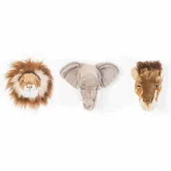 Sale Trophées Safari - Set de 3 Enfant Décoration Murale|Déco Murale Enfant
