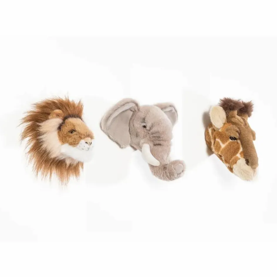 Sale Trophées Safari - Set de 3 Enfant Décoration Murale|Déco Murale Enfant