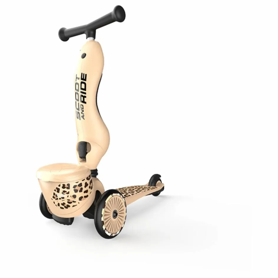 Best Scoot & Ride Trottinette 2 en 1 Léopard Multicolore
