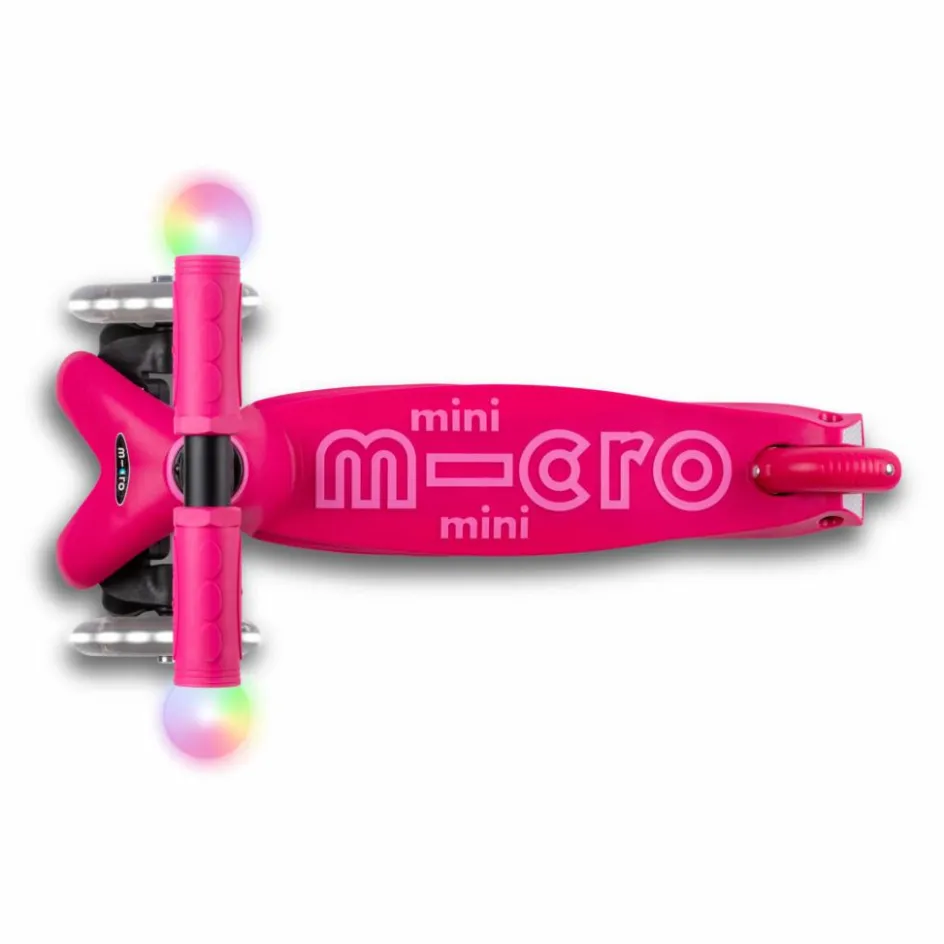 Sale Micro Trottinette Mini 3en1 Revolution Deluxe Magic LED | Rouge framboise