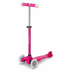 Sale Micro Trottinette Mini 3en1 Revolution Deluxe Magic LED | Rouge framboise