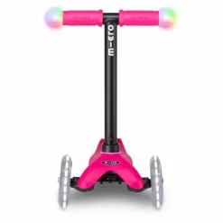 Sale Micro Trottinette Mini 3en1 Revolution Deluxe Magic LED | Rouge framboise
