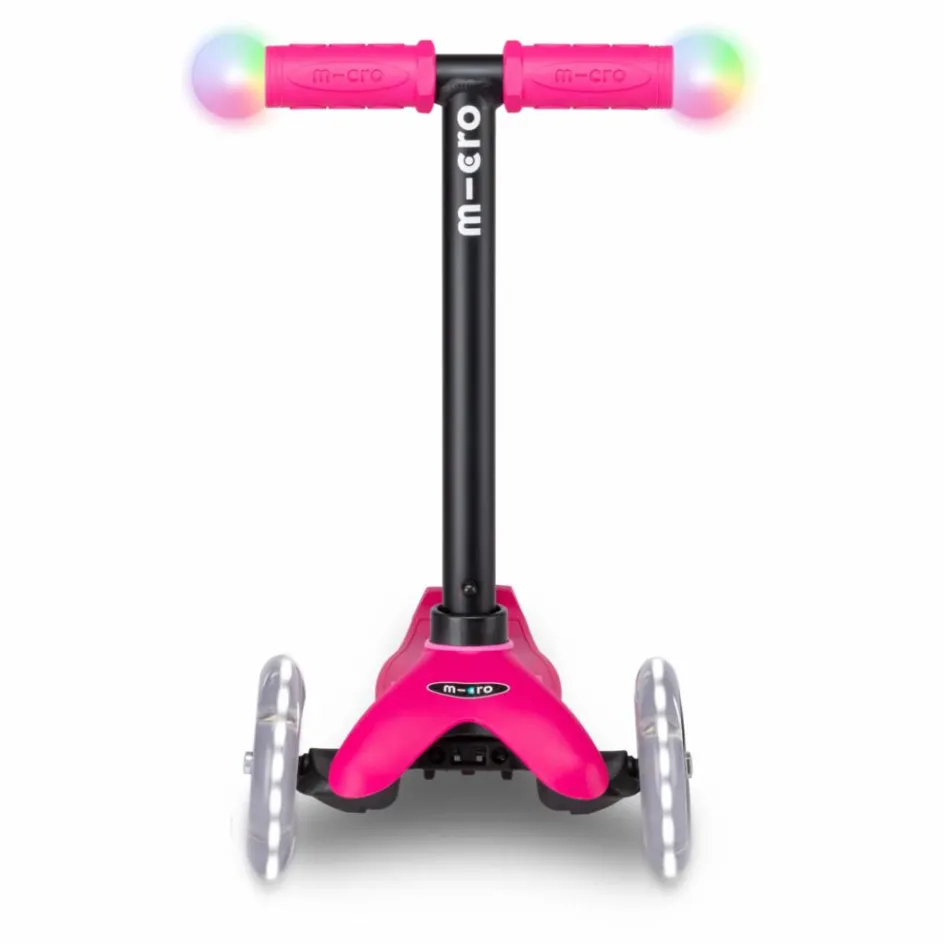 Sale Micro Trottinette Mini 3en1 Revolution Deluxe Magic LED | Rouge framboise
