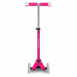 Sale Micro Trottinette Mini 3en1 Revolution Deluxe Magic LED | Rouge framboise