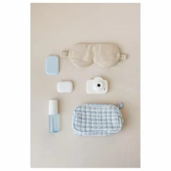 Soft Spot Trousse de maquillage Cottage en coton bio | Bleu