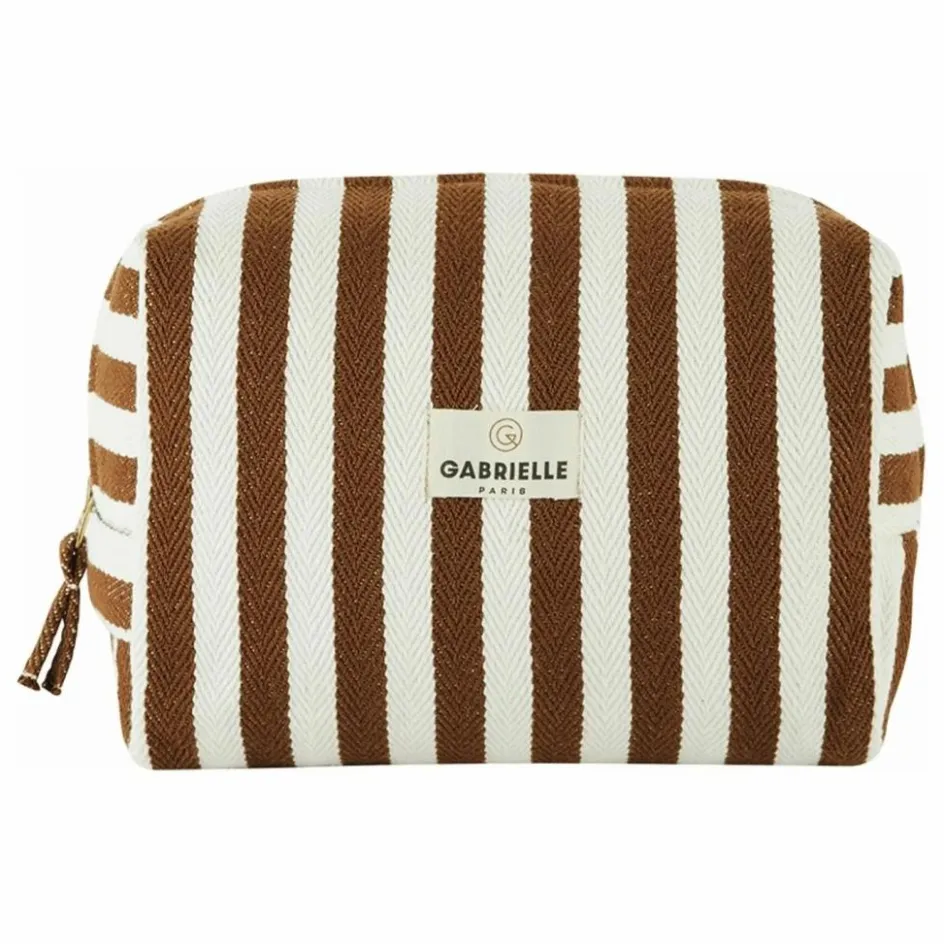 Gabrielle Paris Trousse de toilette à rayures en coton ||Homme/Femme Voyage, Outdoor|Soins, Wellness
