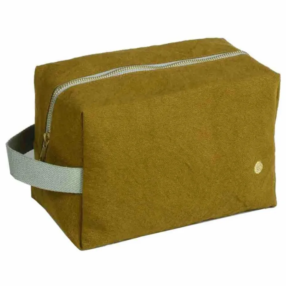 Sale La cerise sur le gâteau Trousse de toilette Cube en coton bio Iona | Gold