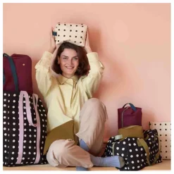 Sale La cerise sur le gâteau Trousse de toilette Cube en coton bio Iona | Gold