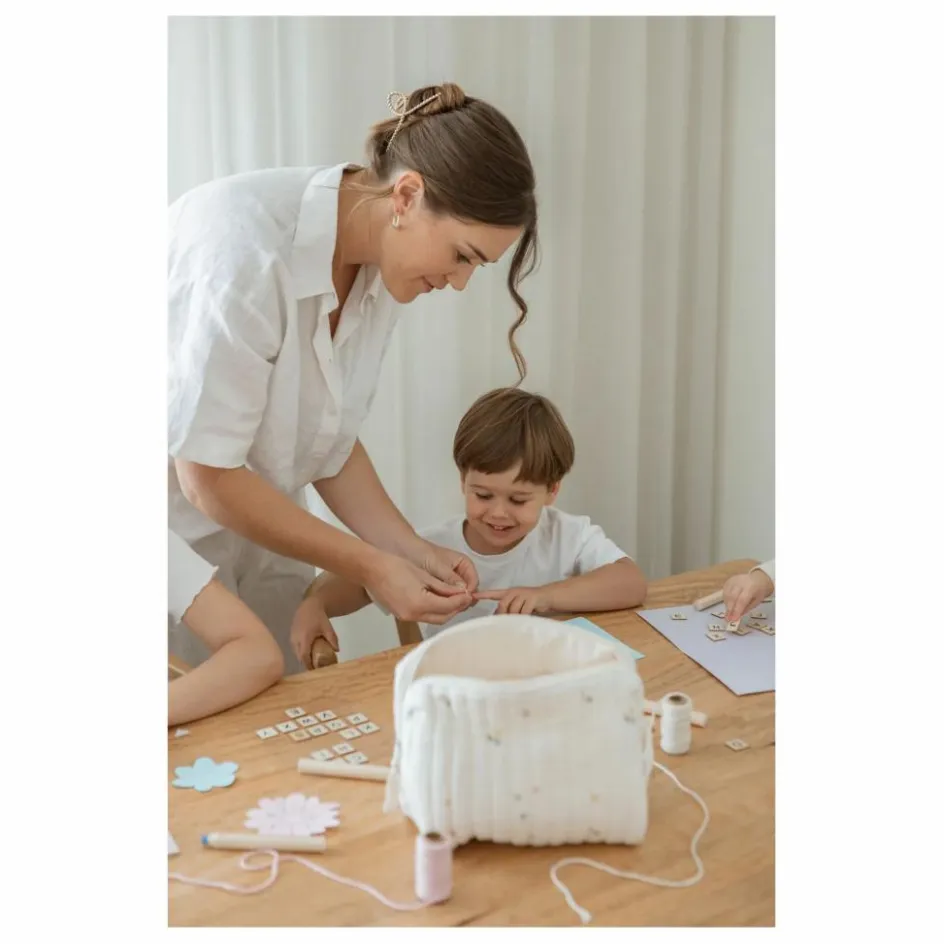 Soft Spot Trousse de toilette Daisies en coton bio ||Enfant/Femme Trousses De Toilette|Soins Bébé Et La Beauté