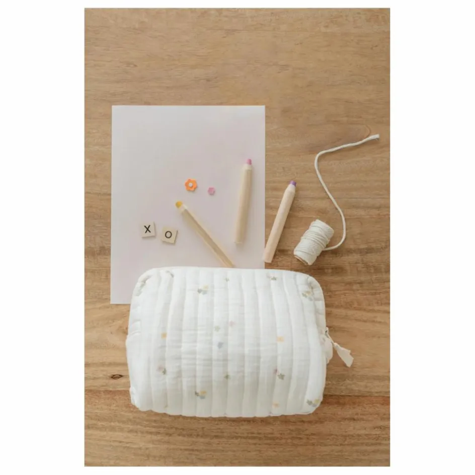 Soft Spot Trousse de toilette Daisies en coton bio ||Enfant/Femme Trousses De Toilette|Soins Bébé Et La Beauté