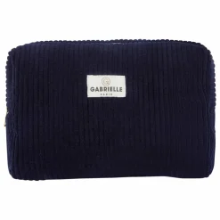 Hot Gabrielle Paris Trousse de toilette en velours côtelé | Bleu marine