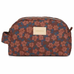 Discount Nobodinoz Trousse de toilette imperméable Hyde Park Maroon Poppies | Brique