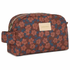 Discount Nobodinoz Trousse de toilette imperméable Hyde Park Maroon Poppies | Brique