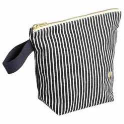 New La cerise sur le gâteau Trousse de toilette rayée en coton bio Mia | Caviar