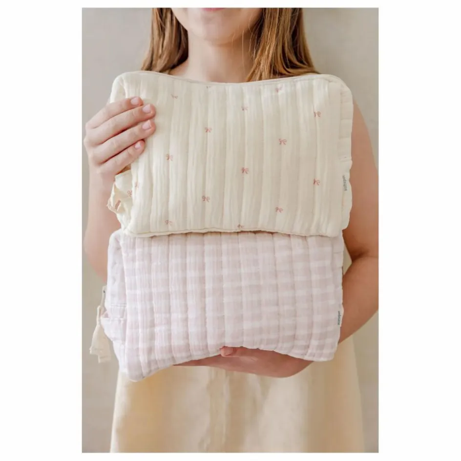 Online Trousse de toilette Ribbon en coton bio | Enfant Trousses De Toilette|Soins Bébé Et La Beauté