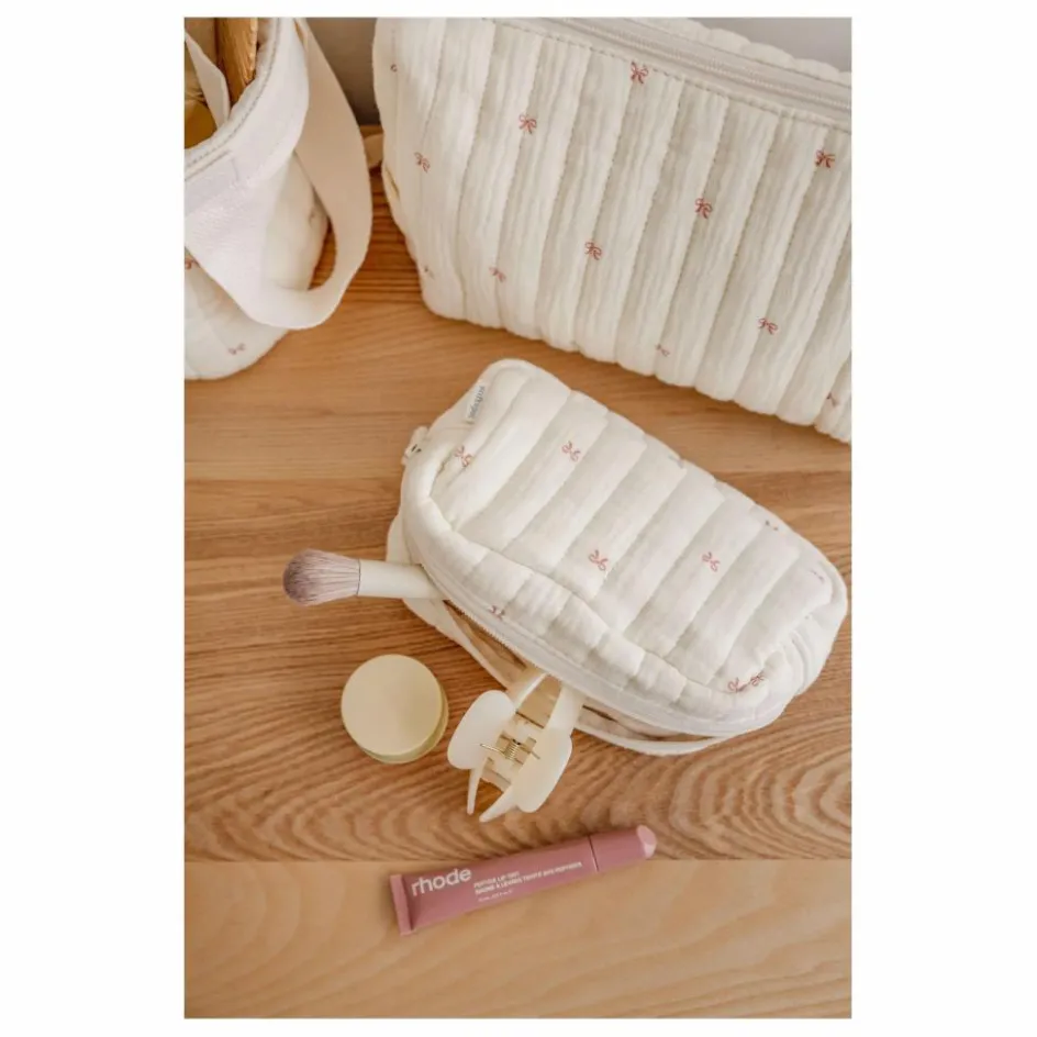Online Trousse de toilette Ribbon en coton bio | Enfant Trousses De Toilette|Soins Bébé Et La Beauté