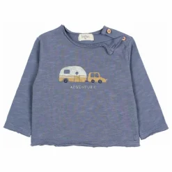 Outlet Búho T-shirt Adventure Coton Bio | Bleu gris
