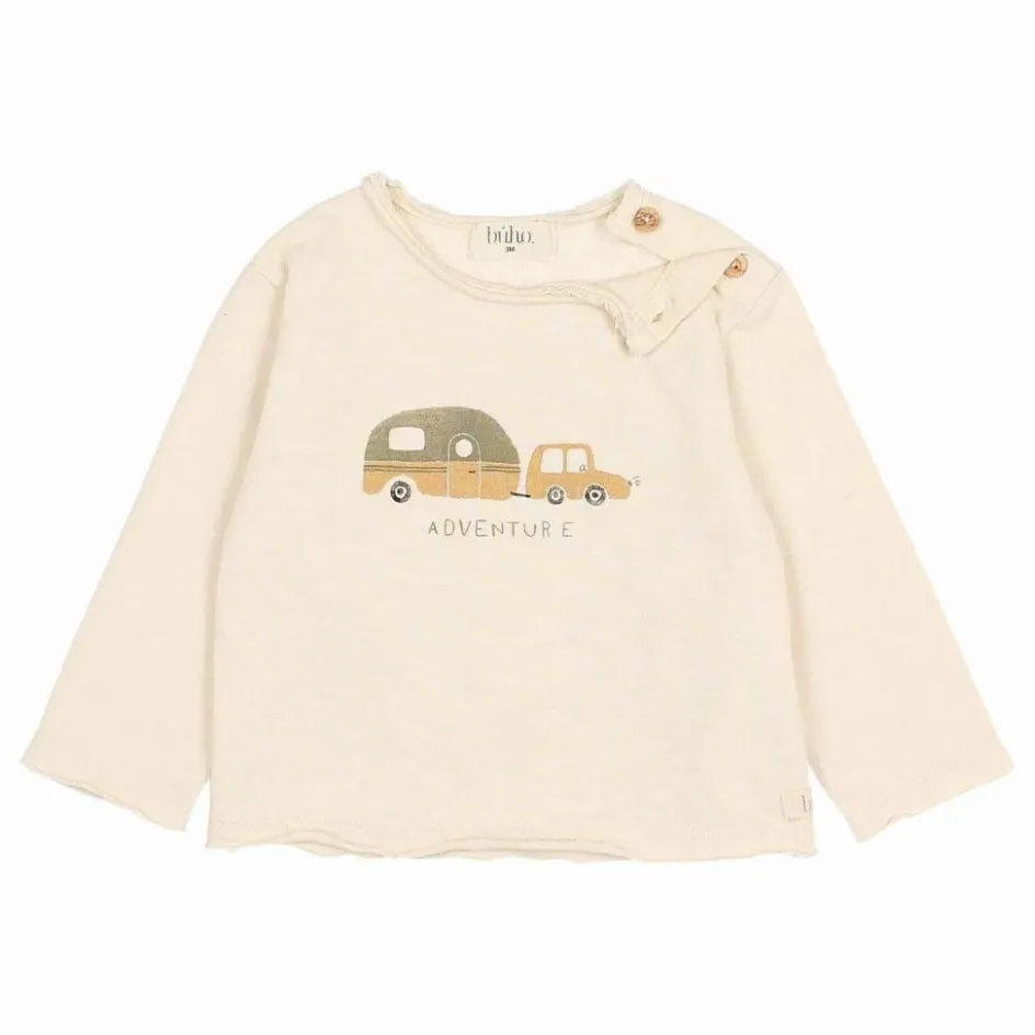 Discount Búho T-shirt Adventure Coton Bio | Ivoire