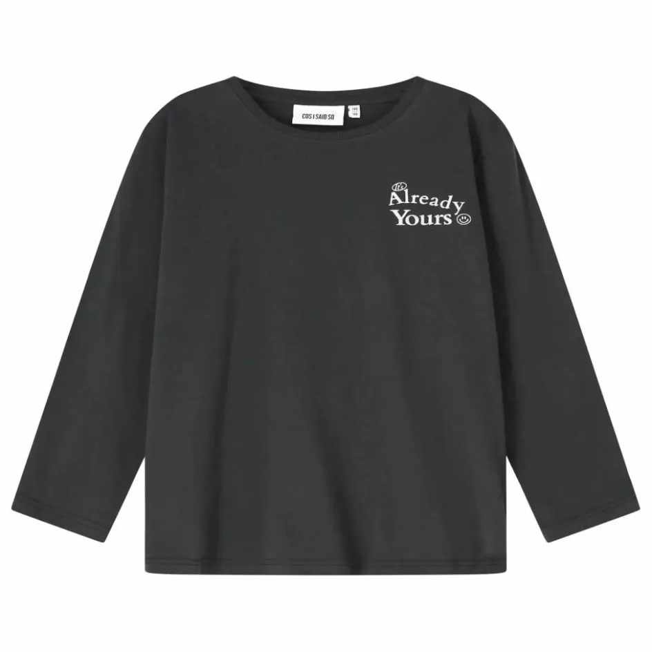 New Cos I Said So T-shirt Already Yours Smiley Coton Bio | Noir