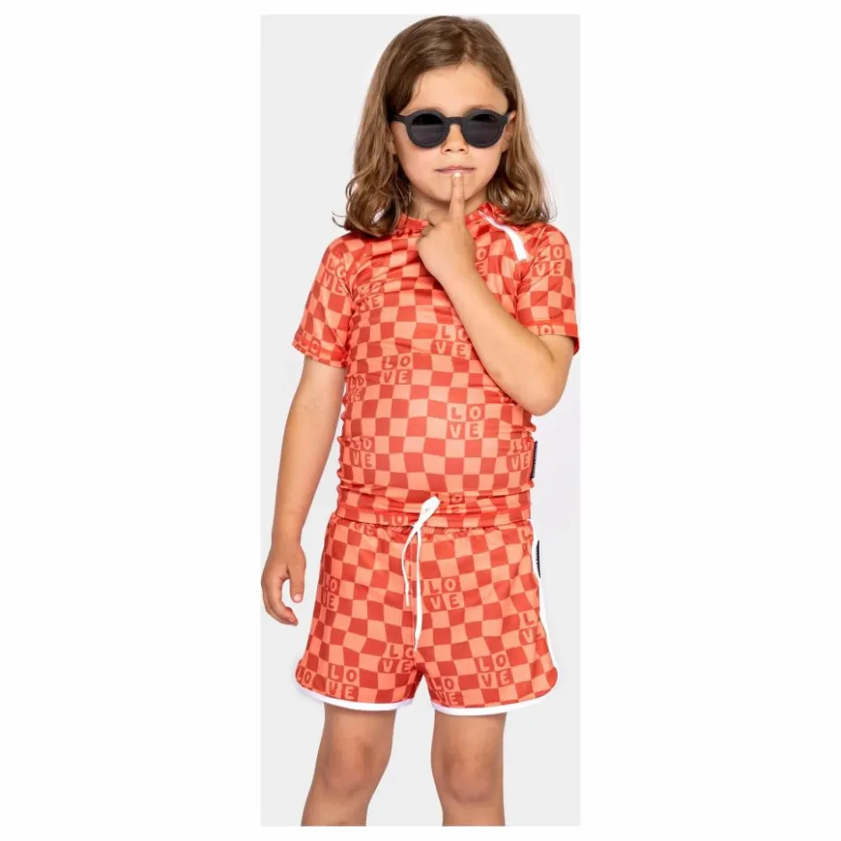 Enfant Beach & Bandits Maillots De Bain|Maillots De Bain*T-shirt Anti-UV Checkered Love Fibres Recyclées |