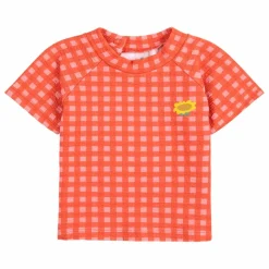 Hot Bobo Choses T-Shirt Anti-UV Vichy Fibres Recyclées | Corail