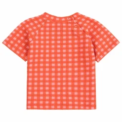 Hot Bobo Choses T-Shirt Anti-UV Vichy Fibres Recyclées | Corail