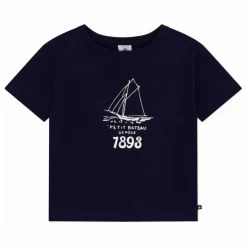 Online Petit Bateau T-shirt Bateau 1893 Jersey Coton Bio | Bleu marine