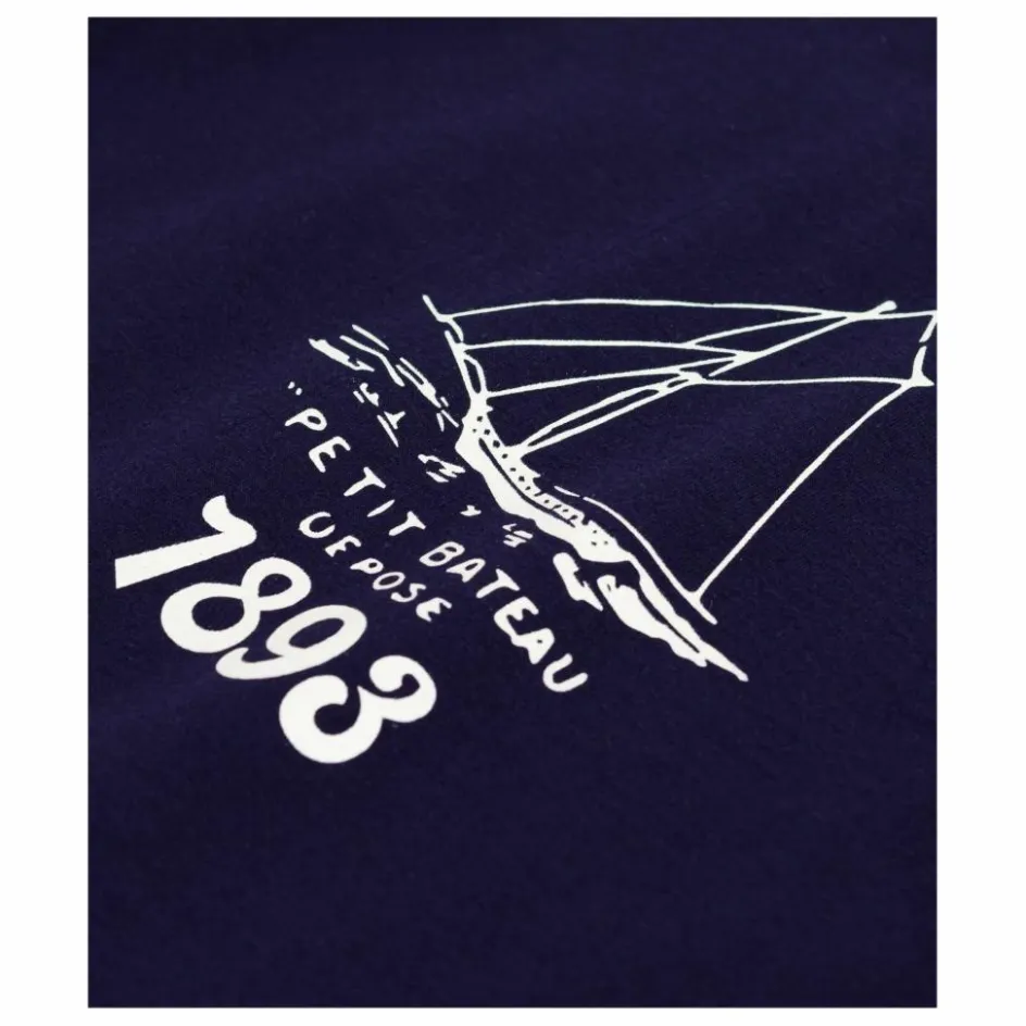 Online Petit Bateau T-shirt Bateau 1893 Jersey Coton Bio | Bleu marine