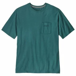 Patagonia T-shirt Boardshort Logo Responsibili Fibres Recyclées | Bleu canard