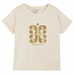 Sale Emile et Ida T-shirt Boris Coton Bio | Crème