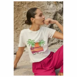Femme Alma Deia Tee-Shirts, Polos*T-shirt Boxy Imprimé Fiore Dell Isola Coton Bio |