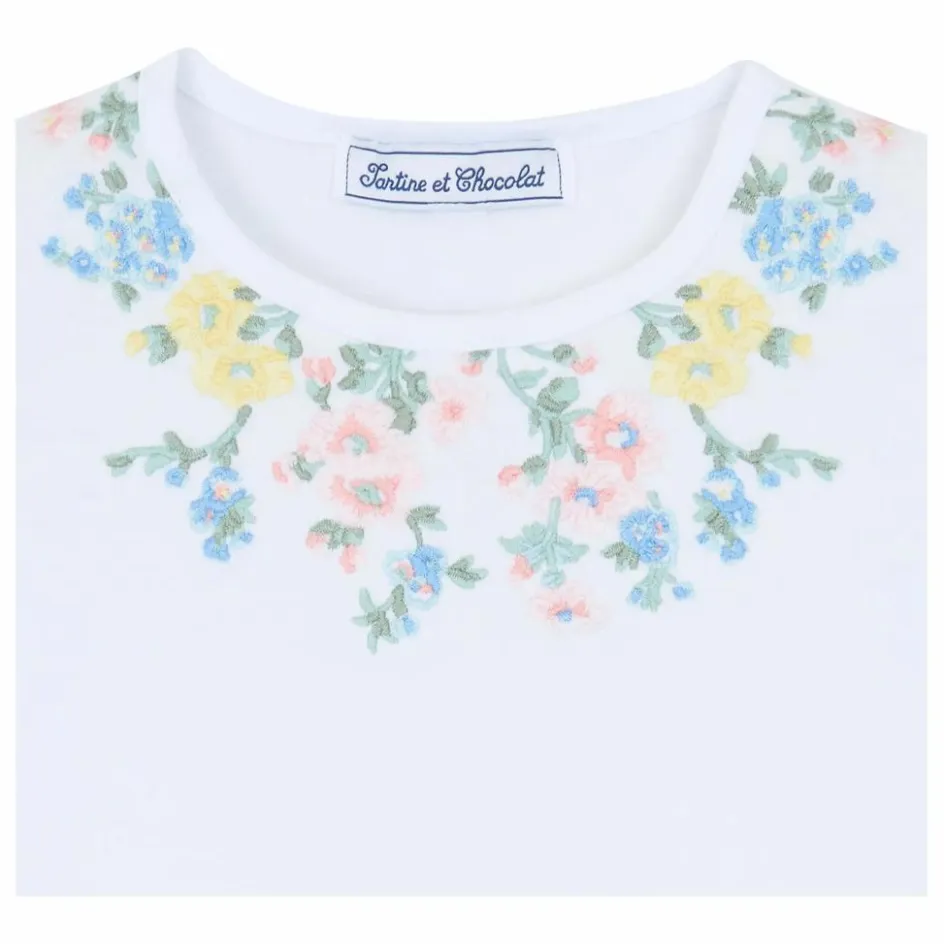 Hot Tartine et Chocolat T-shirt Brodé | Blanc
