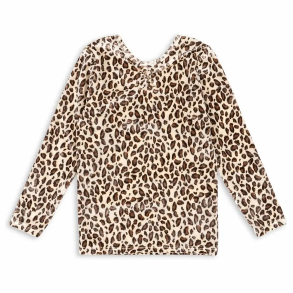 Enfant Konges Sløjd Blouses, T-Shirts*T-shirt Carlito Léopard Velours Fibres Recyclées |