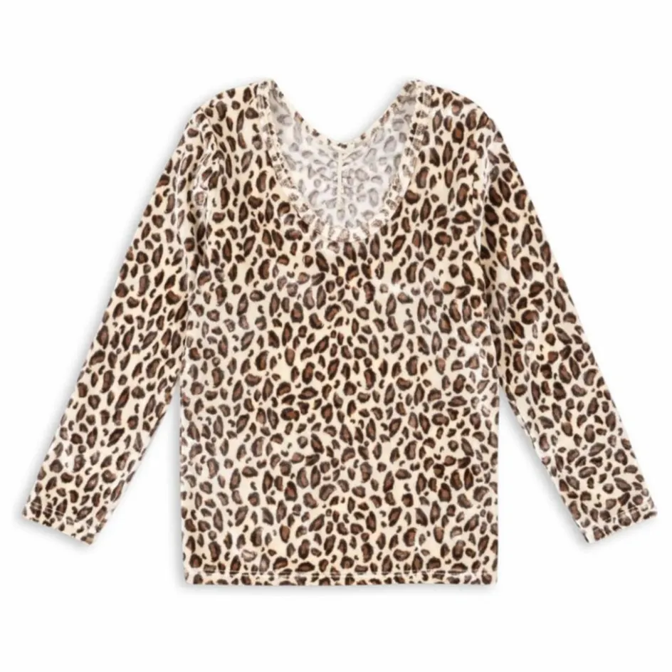 Enfant Konges Sløjd Blouses, T-Shirts*T-shirt Carlito Léopard Velours Fibres Recyclées |