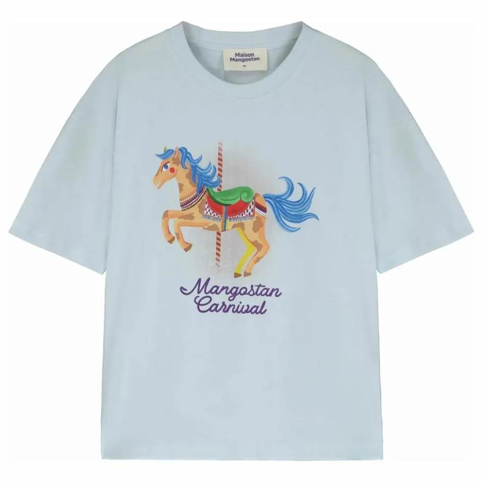Maison Mangostan T-shirt Carnival Coton Bio | Bleu