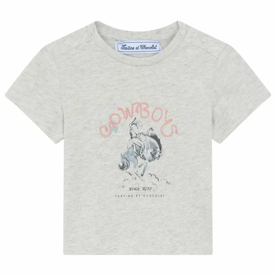 Outlet Tartine et Chocolat T-shirt Cheval | Gris chiné