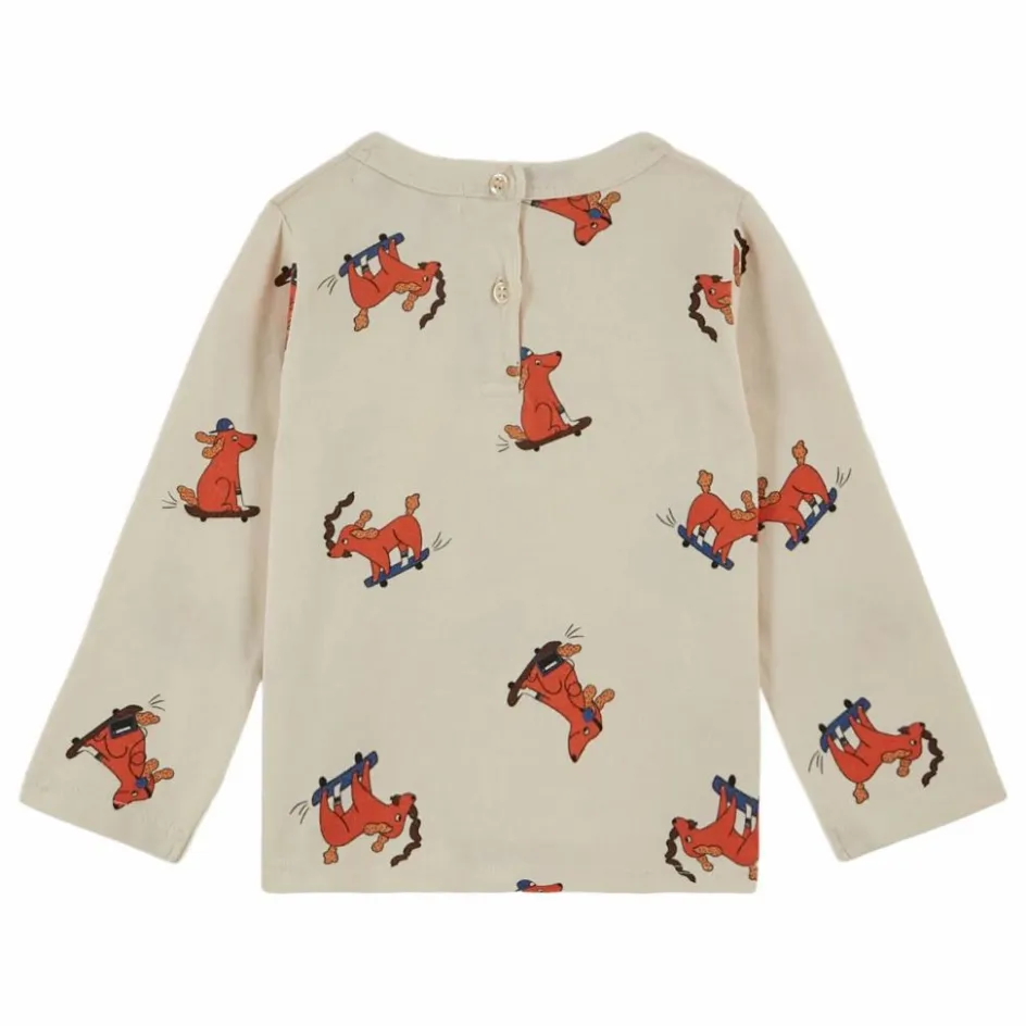 Best Emile et Ida T-shirt Chien Skateur | Ecru