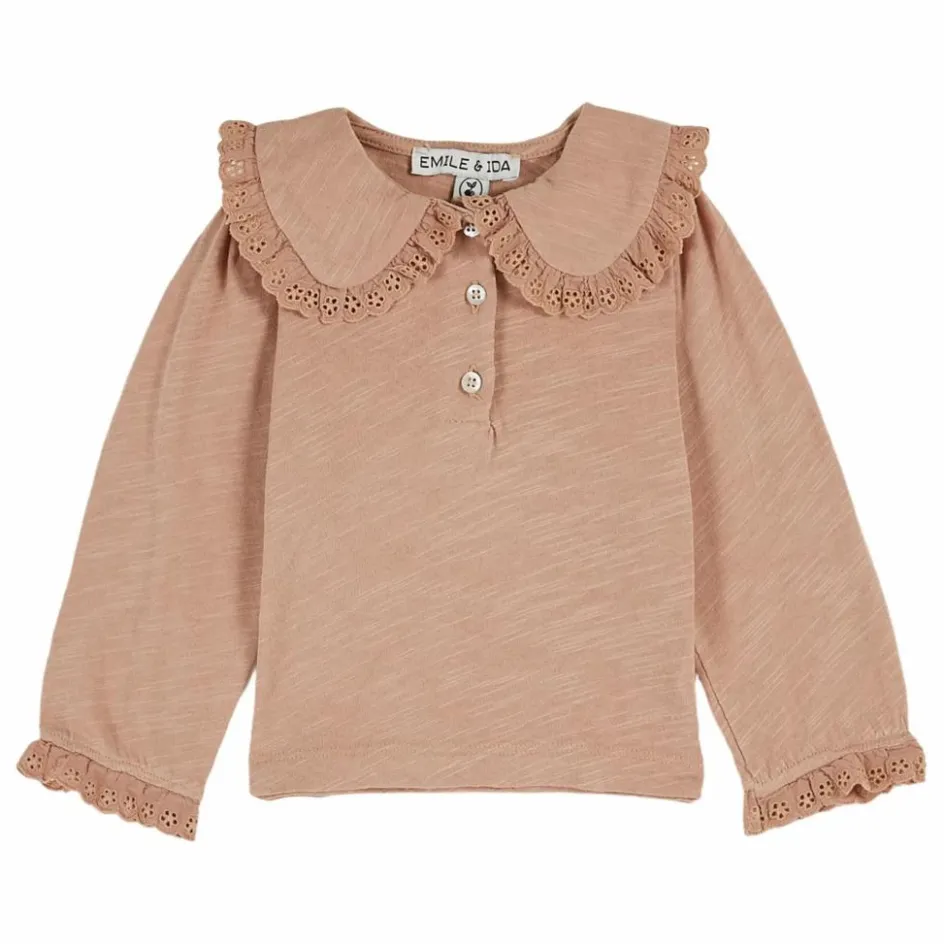 Emile et Ida T-shirt Col Boutonné || Blouses, T-Shirts