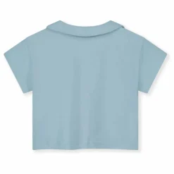 Outlet Gray Label T-shirt Col Claudine Coton Bio | Bleu ciel