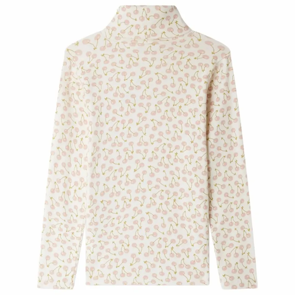 Bonpoint T-shirt Col Roulé Tahiti Cerises Coton Bio ||Enfant Blouses, T-Shirts|Blouses, T-Shirts