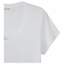 Discount American Vintage T-shirt Col U Jacksonville | Blanc