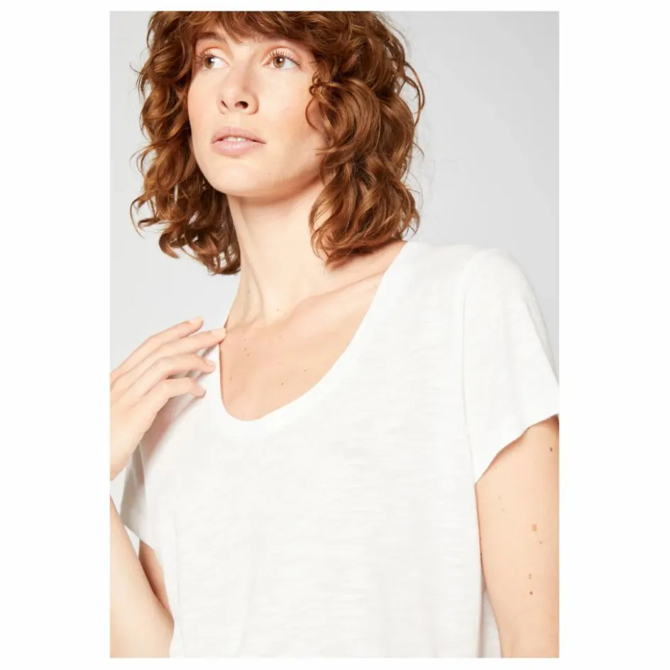 Discount American Vintage T-shirt Col U Jacksonville | Blanc