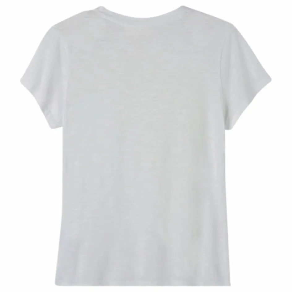 Discount American Vintage T-shirt Col U Jacksonville | Blanc