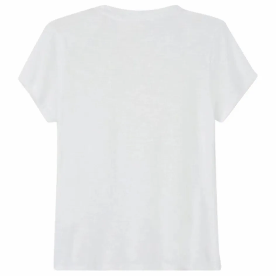 Discount American Vintage T-shirt Col U Jacksonville | Blanc
