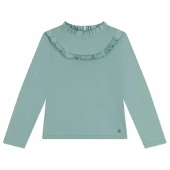 Outlet Petit Bateau T-shirt Col Volants | Vert